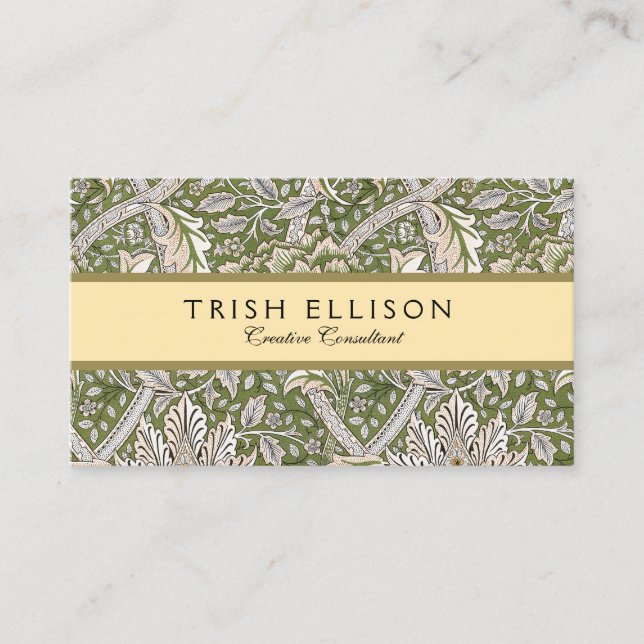 William Morris Windrush floral flowers classic Business Card (Front)