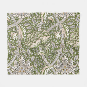 william morris windrush floral flowers classic fleece blanket