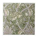 William Morris Windrush floral flowers classic Tile<br><div class="desc">William Morris designed the Windrush textile flower floral pattern in 1883. The pattern features a intricate patterned floral art design in greenish grey with swirling vines and gorgeous floral patterns.</div>