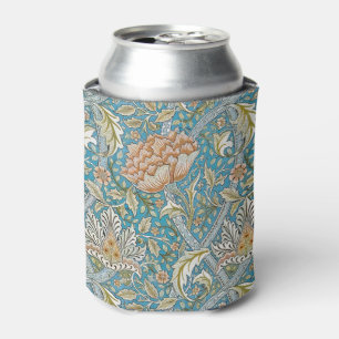 William Morris Windrush Floral Pattern Blue Can Cooler