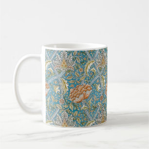 William Morris Windrush Floral Pattern Blue Coffee Mug