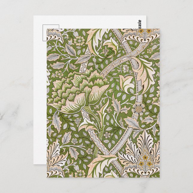 William Morris Windrush Floral Pattern Classic Postcard (Front/Back)