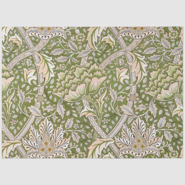 William Morris Windrush Floral Pattern Classic Tissue Paper (Front)