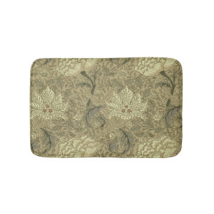William Morris Windrush Floral Pattern: Vintage Bath Mat