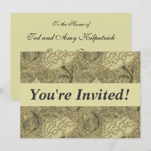 William Morris Windrush Floral Pattern: Vintage Invitation