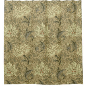 William Morris Windrush Floral Pattern: Vintage Shower Curtain