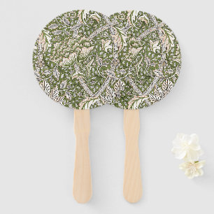 : William Morris Windrush Green Pattern: Vintage Hand Fan