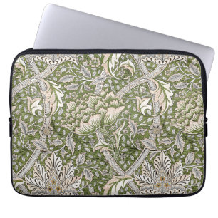 : William Morris Windrush Green Pattern: Vintage Laptop Sleeve