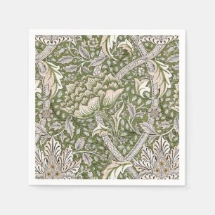 : William Morris Windrush Green Pattern: Vintage Napkin