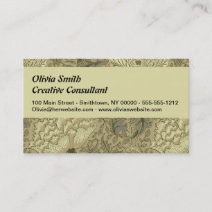 William Morris Windrush Wallpaper Pattern Business Card