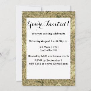 William Morris Windrush Wallpaper Pattern Invitation