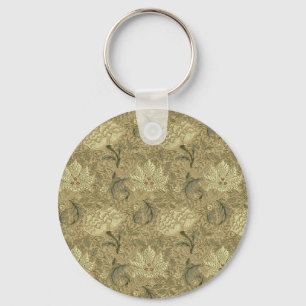 William Morris Windrush Wallpaper Pattern Key Ring