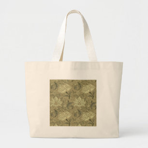 William Morris Windrush Wallpaper Pattern Large Tote Bag