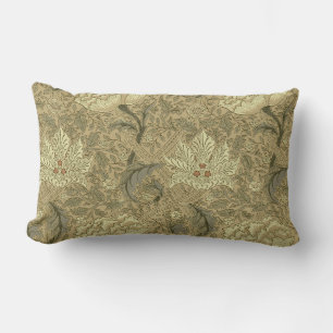 William Morris Windrush Wallpaper Pattern Lumbar Cushion