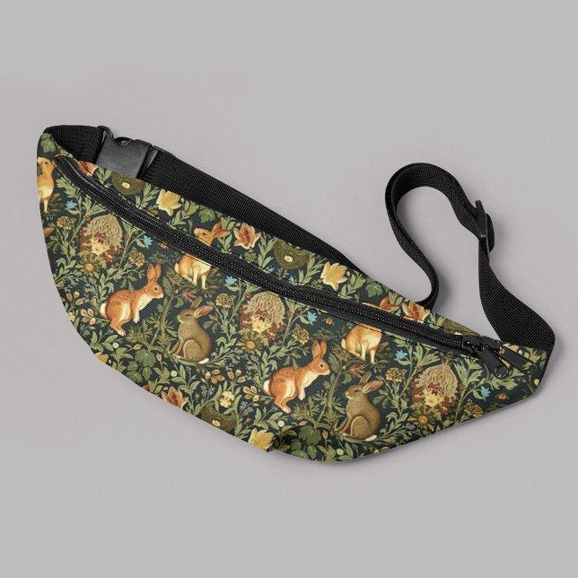 William Morris Woodland Floral Rabbits Christmas Bum Bags (Creator Uploaded)