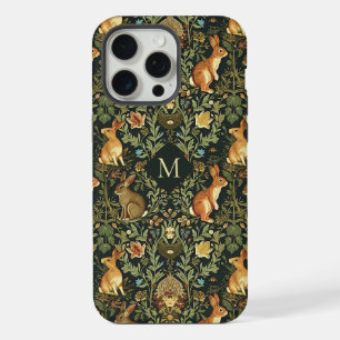 William Morris Woodland Floral Rabbits Christmas iPhone 15 Pro Max Case