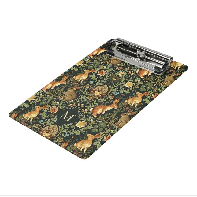 William Morris Woodland Floral Rabbits Christmas Mini Clipboard (Angled3)