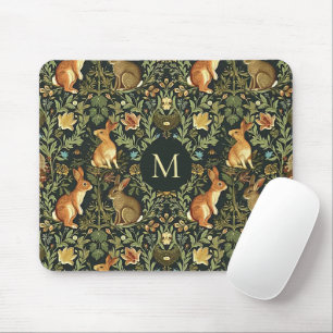William Morris Woodland Floral Rabbits Christmas Mouse Mat
