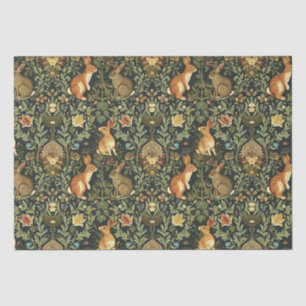 William Morris Woodland Floral Rabbits Christmas Tissue Paper