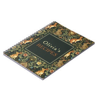 William Morris Woodland Rabbits Cooking Memories Notebook