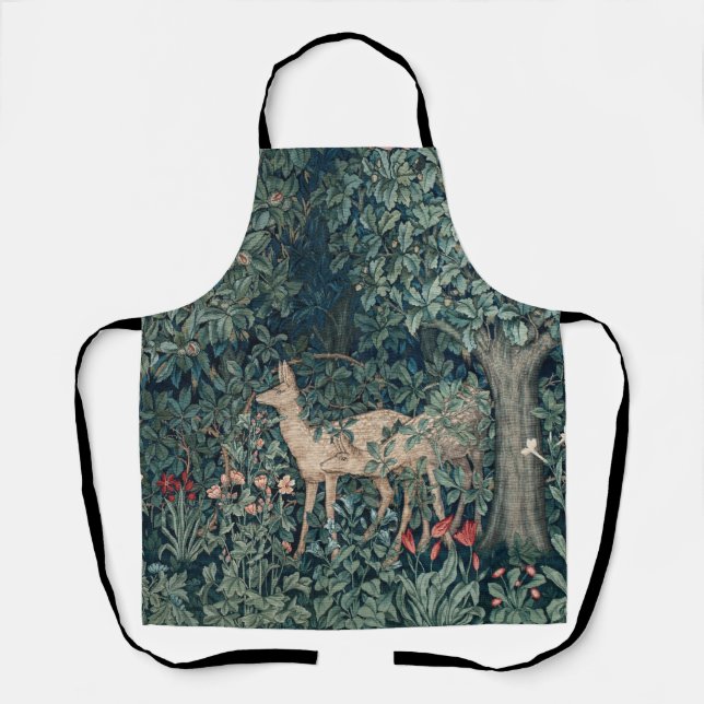 William Morris Woodland Tapestry Deer Stag Apron (Front)