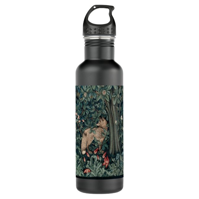 William Morris Woodland Tapestry Fox 710 Ml Water Bottle (Front)