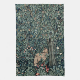 William Morris Woodland Tapestry Fox Tea Towel