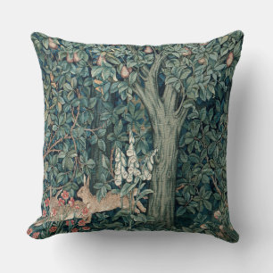 William Morris Woodland Tapestry Rabbits Cushion