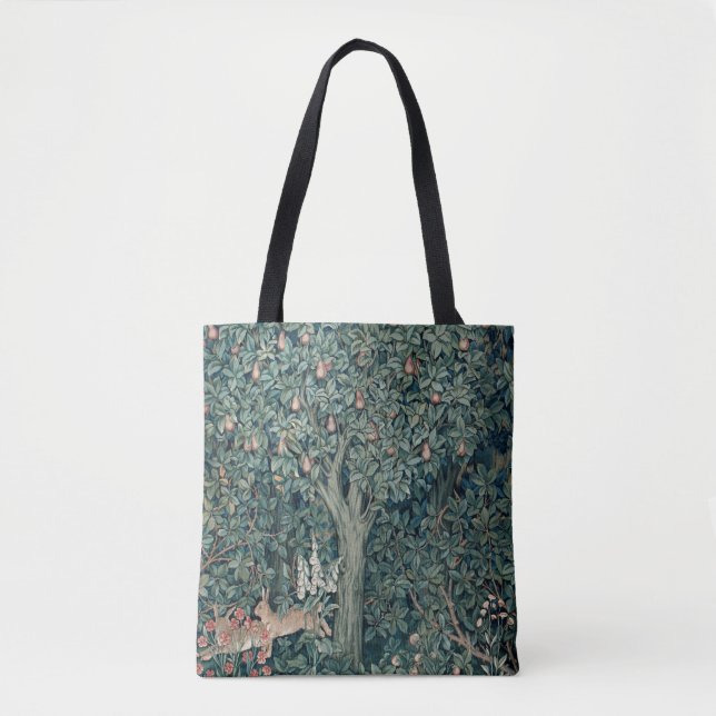 William Morris Woodland Tapestry Rabbits Tote Bag (Front)