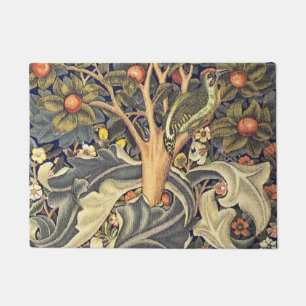 William Morris Woodpecker Pattern Doormat