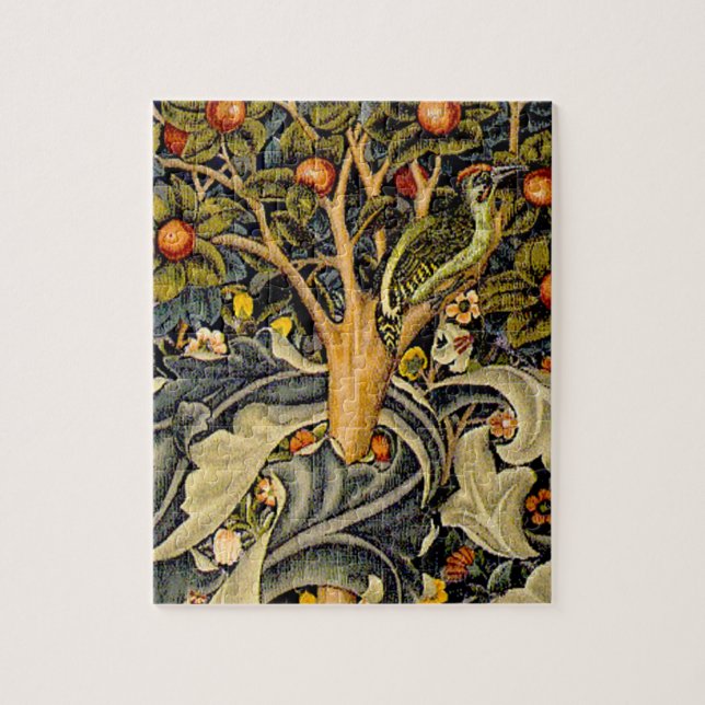 William Morris Woodpecker Tapestry Arts & Crafts  Jigsaw Puzzle (Vertical)