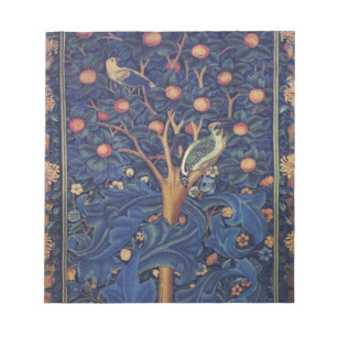 William Morris Woodpecker Tapestry Arts & Crafts Notepad