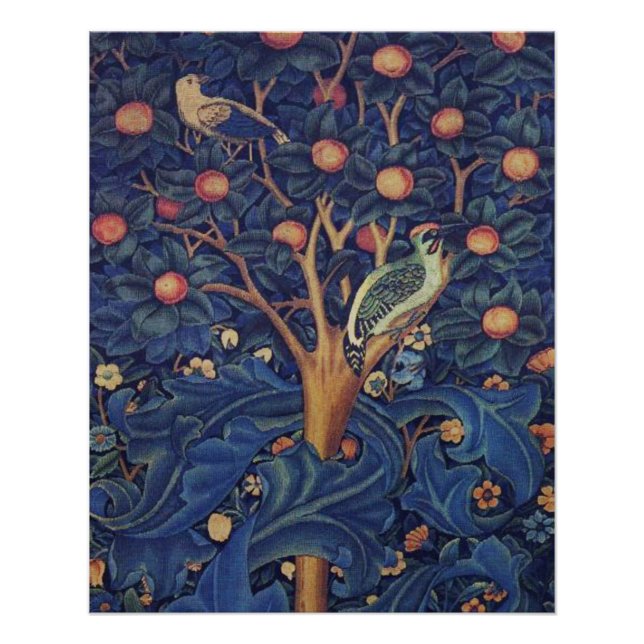 William Morris Woodpecker Tapestry Arts & Crafts  Poster (Front)