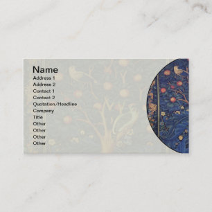 William Morris Woodpecker Tapestry Birds Floral Business Card