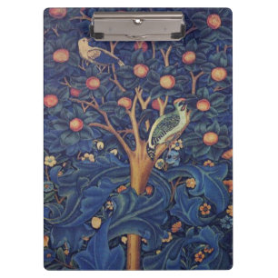 William Morris Woodpecker Tapestry Birds Floral Clipboard