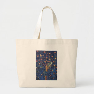 William Morris Woodpecker Tapestry Birds Floral Large Tote Bag