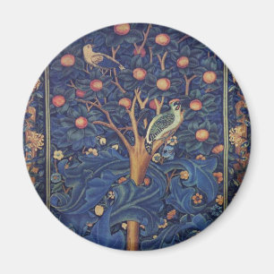 William Morris Woodpecker Tapestry Birds Floral Magnet