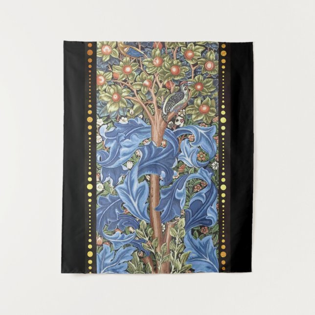 William Morris Woodpecker Tapestry Floral Vintage (Front)