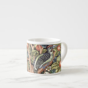 William Morris Woodpecker Tapestry Floral Vintage Espresso Cup