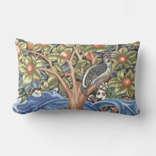 William Morris Woodpecker Tapestry Floral Vintage Lumbar Cushion