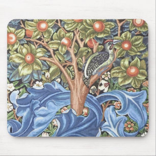 William Morris Woodpecker Tapestry Floral Vintage Mouse Mat
