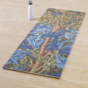 William Morris Woodpecker Tapestry Floral Vintage Yoga Mat