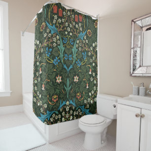 William Morris's (1834-1896) Tulip famous pattern Shower Curtain