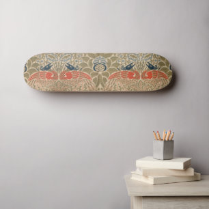 William morris's birds famous pattern  skateboard