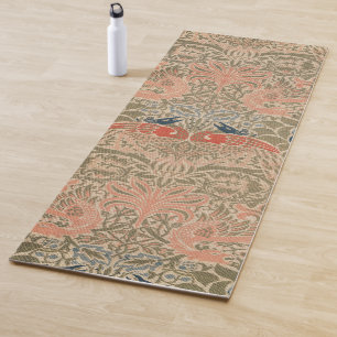 William morris's birds famous pattern   yoga mat