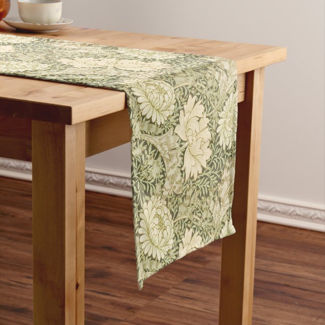 William Morris's Chrysanthemum pattern Short Table Runner (In Situ)