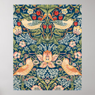 William Morris's famous Strawberry Thief pattern Poster