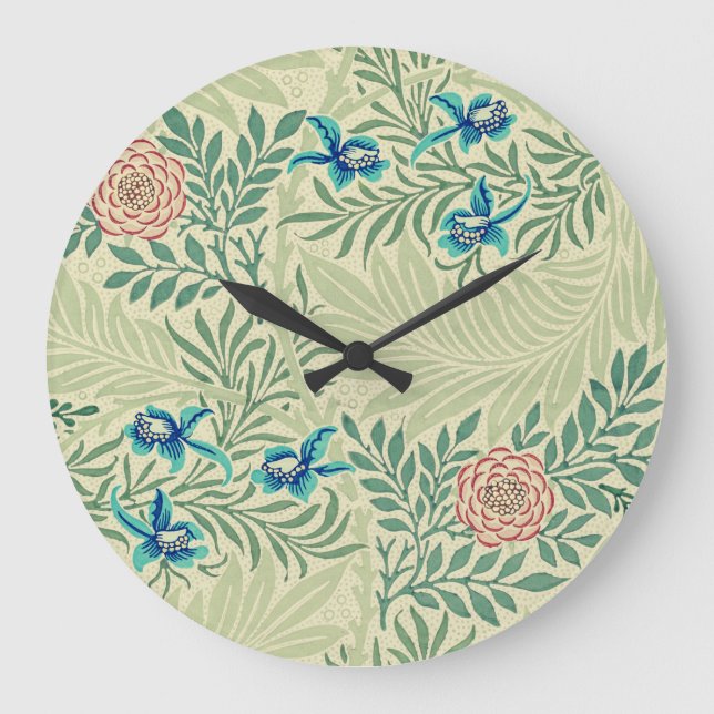 William Morris's Larkspur famous pattern   Large Clock (Front)