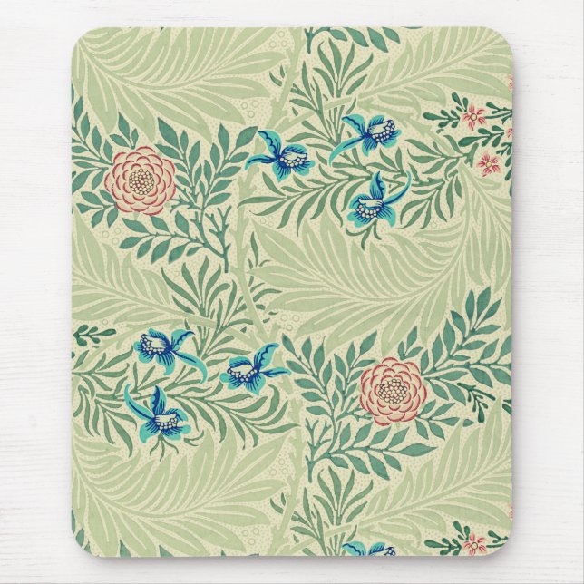 William Morris's Larkspur famous pattern   Mouse Mat (Front)