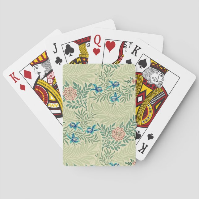 William Morris's Larkspur famous pattern  Playing Cards (Back)
